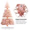 Costway 6ft/7ft Pink Christmas Tree Hinged Full Fir Tree Metal Season